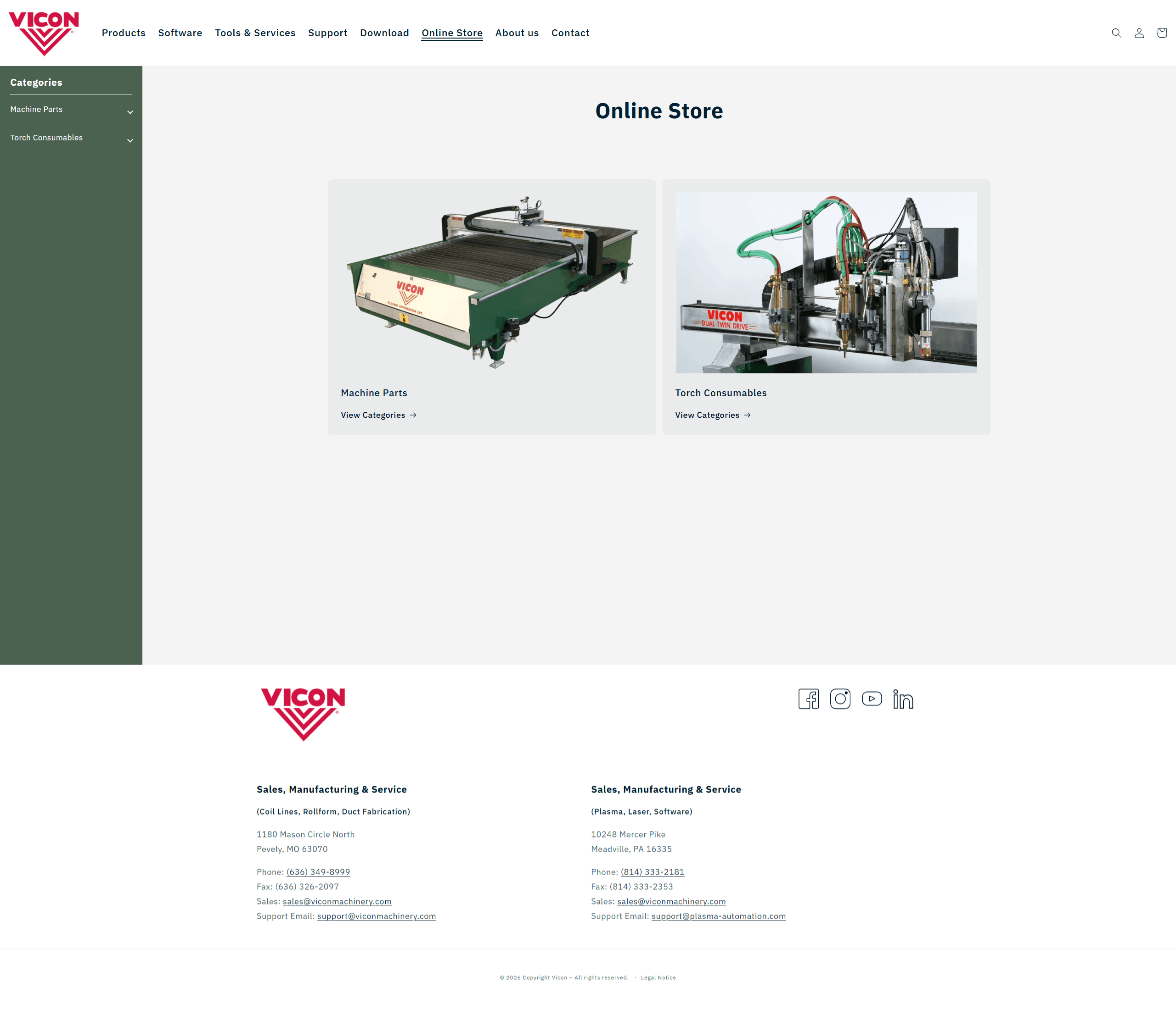 Vicon Shop screenshot